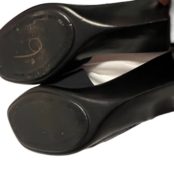 Stuart Weitzman Navy Mules Modern Minimalist Design - Picture 3 of 3